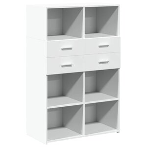 vidaXL Buffet haut blanc 80x42 5x124 cm bois d'ingénierie