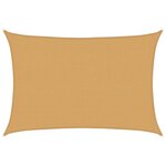 vidaXL Voile d'ombrage 160 g/m² rectangulaire sable 2 5x3 5m PEHD