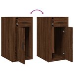 vidaXL Armoire de bureau Chêne marron 40x49x75 cm Bois d'ingénierie