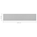 Vidaxl tapis de couloir gris clair 50x250 cm