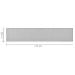 vidaXL Tapis de couloir Gris clair 50x250 cm