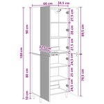vidaXL Ensemble de Meubles 2 Pièces Blanc brillant 66 x 34 5 x 90 cm