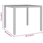 vidaXL Ensemble de bistro de jardin 5 Pièces coussins gris poly rotin