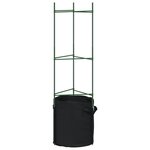 vidaXL Cages à tomates avec sacs à plantes 8 Pièces 116 cm acier et PP