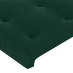 vidaXL Tête de lit à LED Vert foncé 183x16x78/88 cm Velours