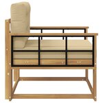 vidaXL Sofa de milieu extérieur Polyester Blanc