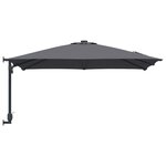 vidaXL Parasol de jardin mural anthracite 247 cm