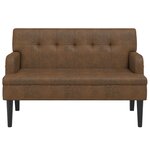 vidaXL Banc avec dossier marron 112x65 5x75 cm similicuir daim