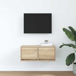 vidaXL Meuble TV chêne sonoma 60x31x25 5 cm bois d'ingénierie