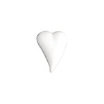 Coeur en polystyrène 8 cm en forme de goutte plat 3 pièces