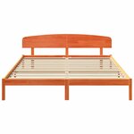 vidaXL Cadre de lit Marron 180 x 200 cm Bois de pin massif