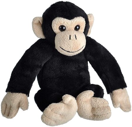 Peluche Chimpanzé De 20 Cm Noir Blanc