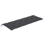 vidaXL Banc Batavia avec coussin anthracite 150 cm Bois de teck massif