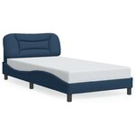 vidaXL Cadre de lit sans matelas bleu 100x200 cm tissu