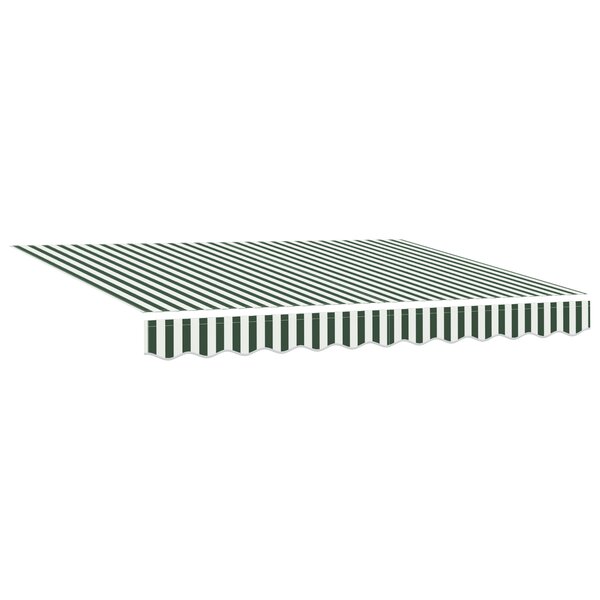 vidaXL Auvent Rétractable Manuel Vert et Blanc 350x250 cm