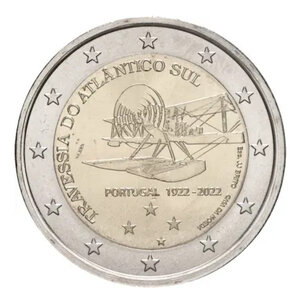 2 euros commémorative Portugal 2022 - Traversée Atlantique Sud.