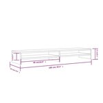 vidaXL Support de moniteur Blanc 100x24x13 cm Bois de pin solide