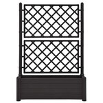 vidaXL Jardinière avec treillis 100x43x142 cm PP Anthracite
