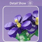 Mould King 24014 - Kit de construction de fleurs artificielles violettes