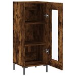 vidaXL Buffet Chêne fumé 34 5x34x90 cm Bois d'ingénierie