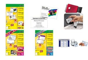 Cartes de visite 3C, 85 x 55 mm, 225 g/m2, extra blanc, 1000 sur 100f SIGEL