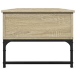 vidaXL Table basse chêne sonoma 100x50x40cm bois d'ingénierie et métal