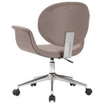 vidaXL Chaises pivotantes à manger lot de 4 taupe tissu
