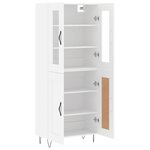 vidaXL Buffet haut Blanc 69 5x34x180 cm Bois d'ingénierie