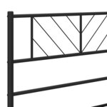 vidaXL Tête de lit métal noir 150 cm