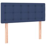 vidaXL Sommier à lattes de lit avec matelas Bleu 120x200 cm Tissu