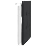 vidaXL Coussin de tête de lit noir et blanc 100 cm similicuir