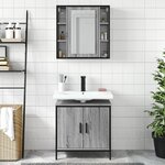 vidaXL Ensemble de meubles de salle de bain 2 Pièces Sonoma gris