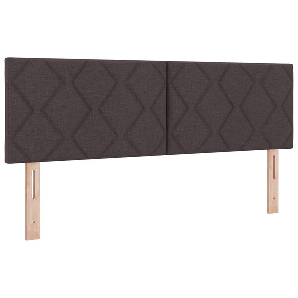 Tête de Lit LED vidaXL Design Blocs en Diamant Marron Foncé 144 cm Tissu