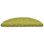 vidaXL Tapis d'escalier 30 pièces 56 x 17 x 3 cm Vert Demi-rond