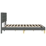vidaXL Cadre de lit avec tête de lit Gris foncé 120 x 200 cm Tissu