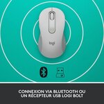 Souris sans fil logitech signature m650 - silencieuse  bluetooth  boutons programmables - blanche