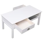 vidaXL Table basse Blanc 100 x 50 x 45 cm Bois