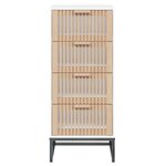 vidaXL Buffet haut blanc 40x30x95 cm bois d'ingénierie