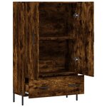 vidaXL Buffet haut chêne fumé 69 5x31x115 cm bois d'ingénierie