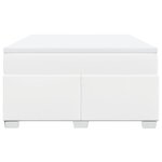 vidaXL Sommier à lattes de lit avec matelas Blanc 140x190cm Similicuir