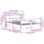 vidaXL Cadre de lit sans matelas 150x200 cm bois de pin massif