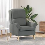 vidaXL Fauteuil moderne Gris foncé Tissu  Bois Moyen Durable Fauteuil