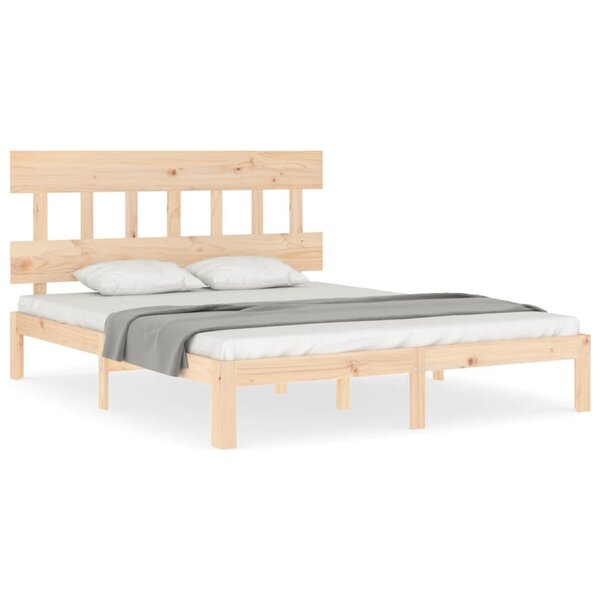 vidaXL Cadre de lit sans matelas bois de pin massif