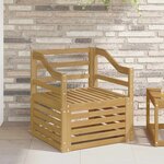 vidaXL Canapé d’extérieur Bois d'Acacia Massif Blanc