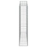 vidaXL Paniers à gabions arqués 15 Pièces 200x30x140/160 cm Fer galvanisé
