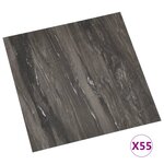vidaXL Planches de plancher autoadhésives 55 Pièces PVC 5 11m² Gris foncé