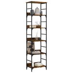 vidaXL Bibliothèque chêne fumé 50x33x188 5 cm bois d'ingénierie