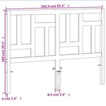 vidaXL Tête de lit cire marron 160 cm bois massif de pin