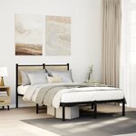 vidaXL Cadre de lit en métal sans matelas chêne sonoma 120x200 cm