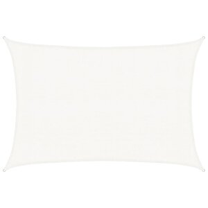 vidaXL Voile d'ombrage 160 g/m² Blanc 3x4 5 m PEHD